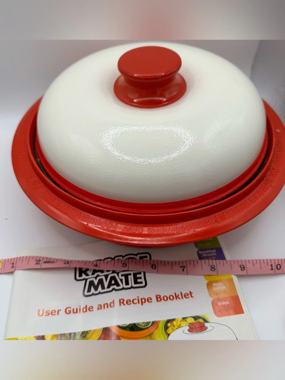 Range Mate Pro Microwave Grill Deluxe 4 Piece Pan Set Red Cooker Dorm College Gi